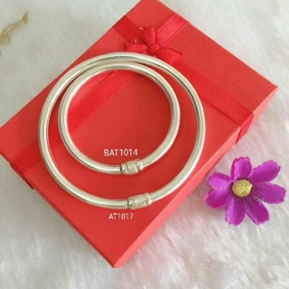 Set vòng tay trơn cho mẹ bé bạc 925 làng nghề HD - có feedback KH