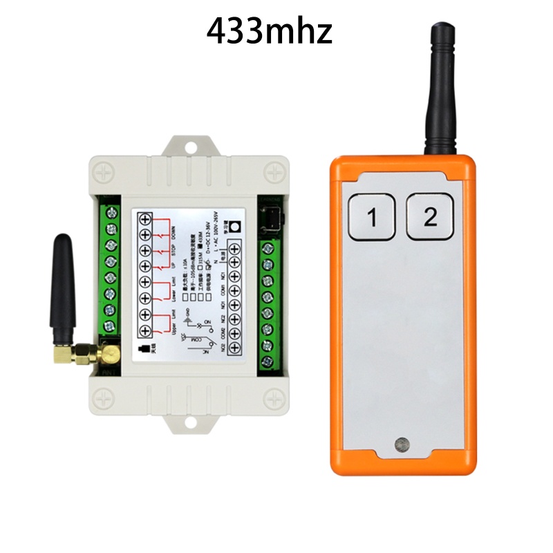 Điều Khiển Từ Xa 12V 24V 48V 2 Kênh 315Mhz / 433Mhz Cho Động Cơ