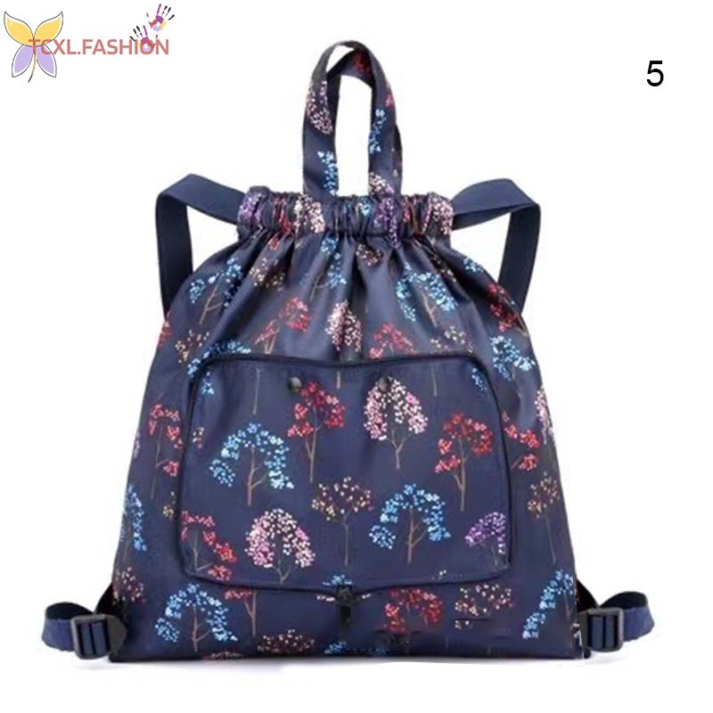Balo dây rút đa năng in họa tiết độc đáo thời trang cho nữ