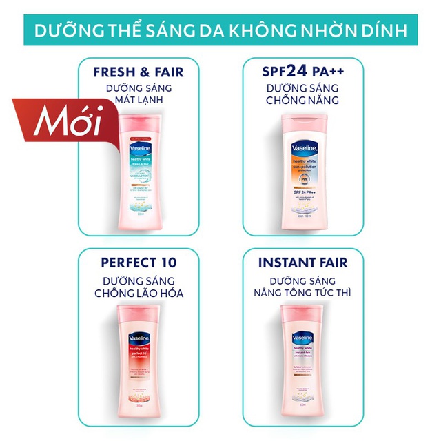 Gel dưỡng thể Dịu mát trắng da Vaseline 200ml