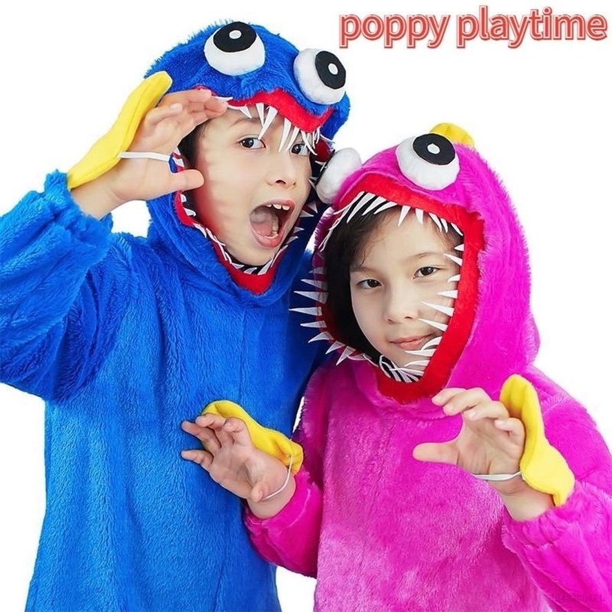 Bộ đồ hóa trang nhân vật Poppy Playtime Huggy Wuggy thiết kế thời trang cho trẻ em tham gia tiệc Halloween