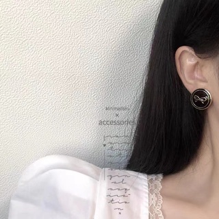 Bông tai mạ bạc 925 đính ngọc trai giả đơn giản phong cách Hàn Quốc