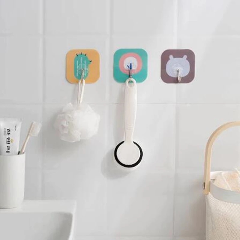 Móc treo đồ dán tường đa năng hình hoạt hình tiện dụng cho nhà bếp/ nhà tắm