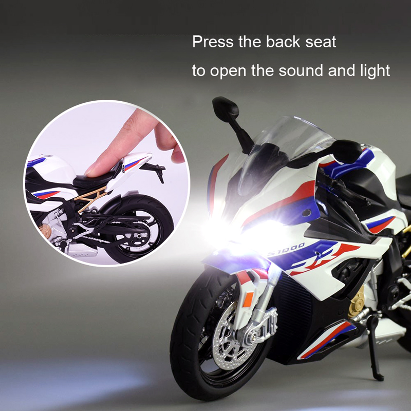 Mô hình xe mô tô BMW S1000RR bằng hợp kim tỉ lệ 1/12 dùng trang trí tiện dụng