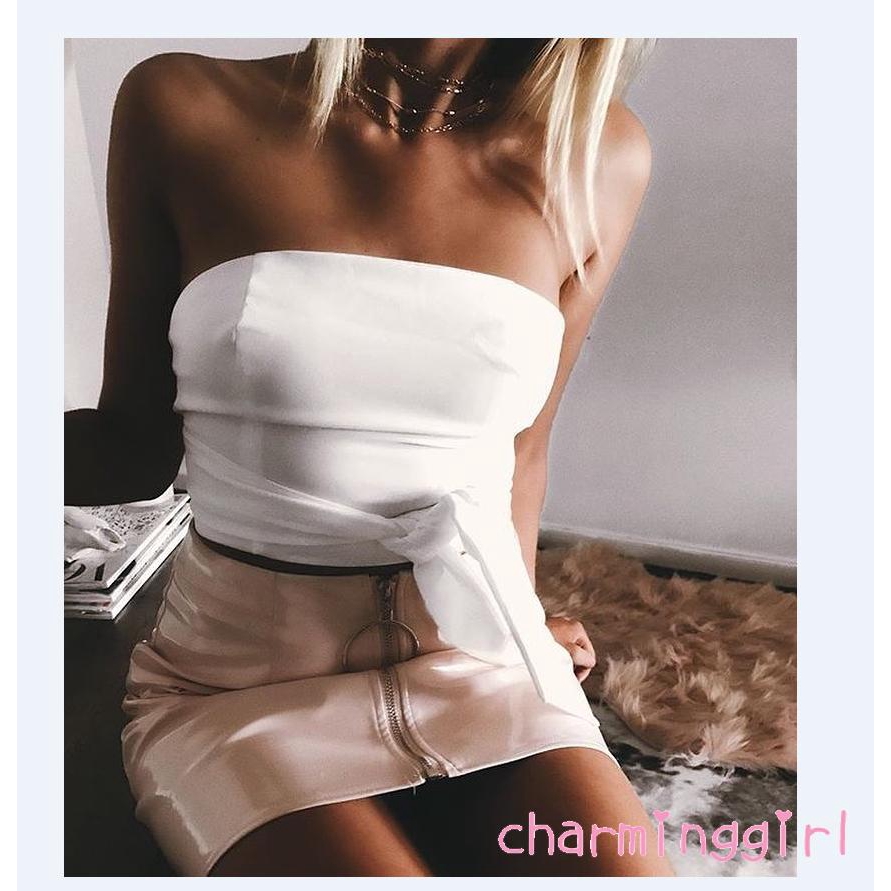 Chân Váy Mini Có Khóa Kéo Màu Trắng | BigBuy360 - bigbuy360.vn