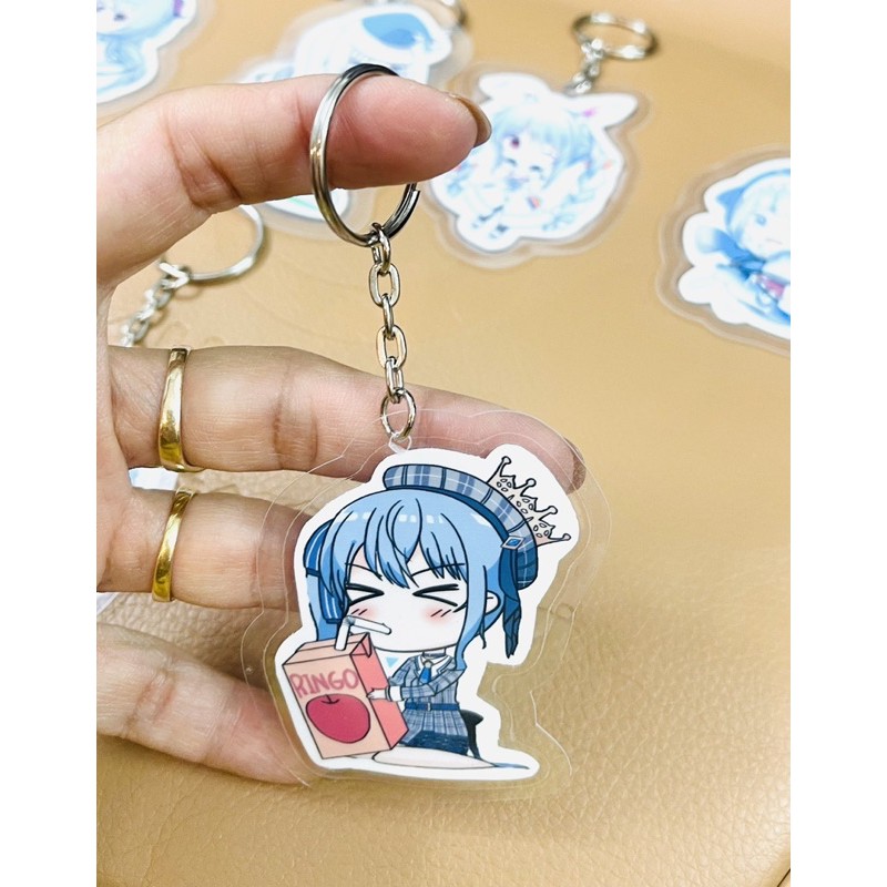 set 8 móc khoá vtuber hololive/ móc khoá anime hololive vtuber