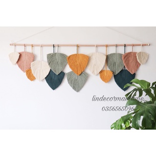 Mành Lá Macrame Treo Tường Trang Trí Phong Cách Boho H9