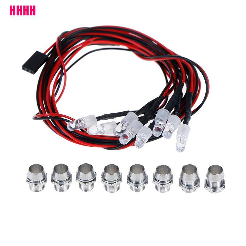 Bộ 8 đèn LED 5mm màu đỏ/trắng cho xe hơi HSP RC