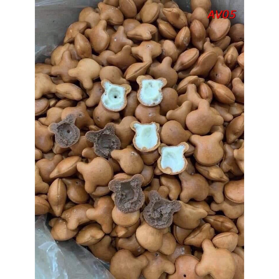 Bánh Gấu 3 Vị 500g TOM.TOM Đồ Ăn Vặt Hà Nội Vừa Ngon,Vừa Rẻ.(nhân kem sữa 3 vị Xanh-Nâu-Vàng) | BigBuy360 - bigbuy360.vn