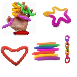 4 ~ 8 Scroll ống nhựa dẻo đầy màu sắc Đồ chơi kỳ diệu sáng tạo của trẻ Đồ chơi vui nhộn hình tròn Phát triển sớm Đồ chơi gấp giáo dục