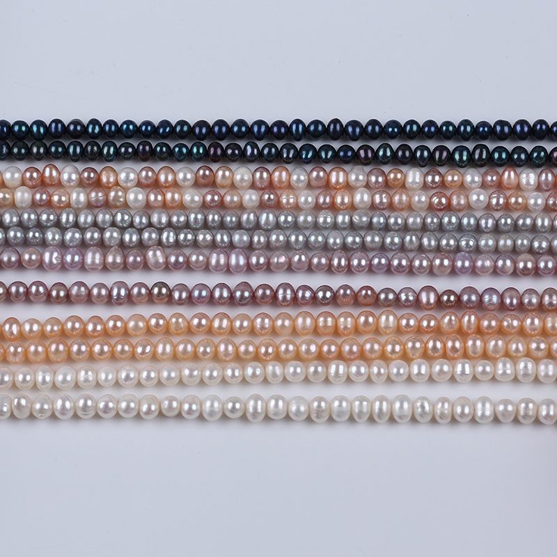 Sợi dây ngọc trai cao cấp 5-6mm dùng làm đồ trang sức thủ công