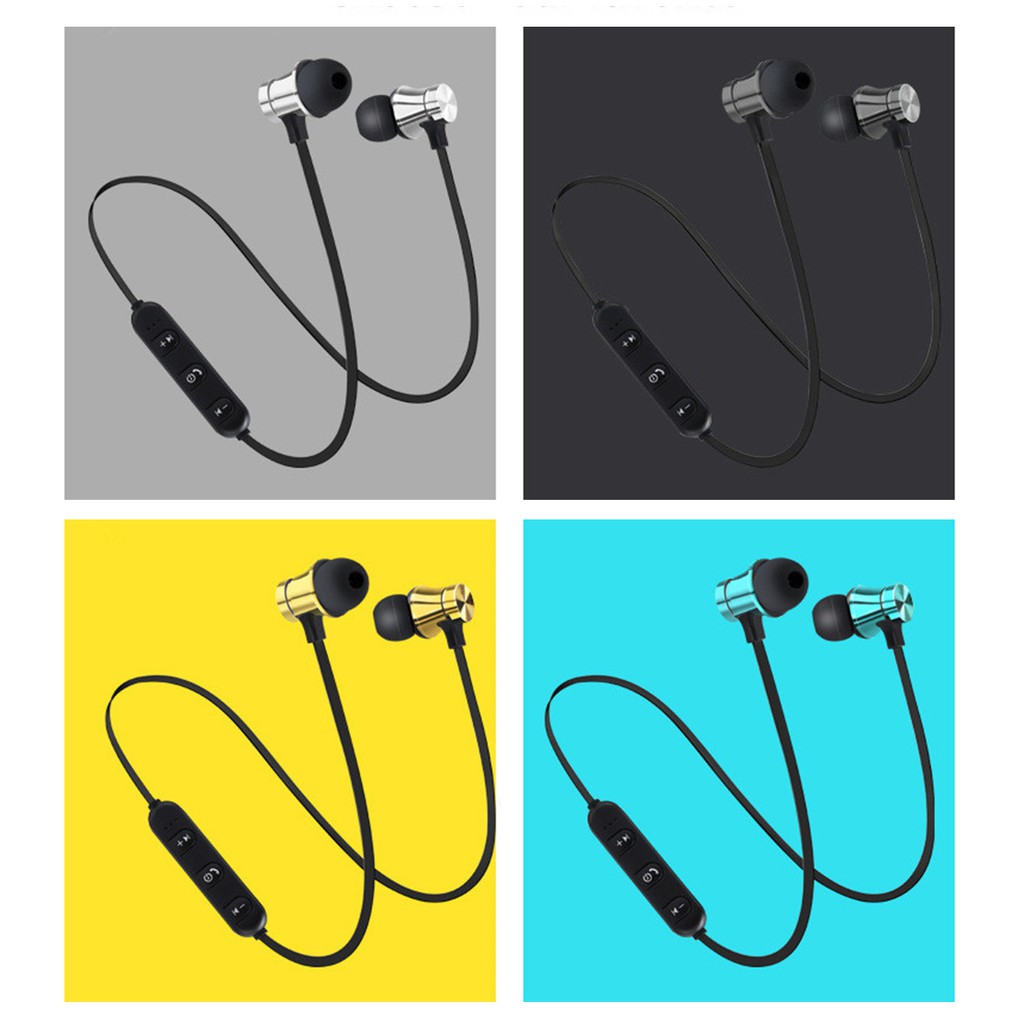 Tai nghe không dây in-ear nhét tai kèm mic Bluetooth 4.2 thể thao có nam châm Xt11 cho iphone android