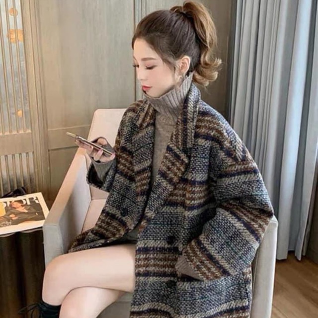 Áo khoác dạ kẻ