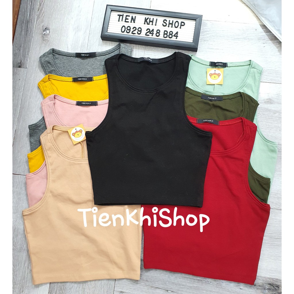 [CÓ SẴN Áo ba lổ thun trơn croptop cổ tròn / 3LODE