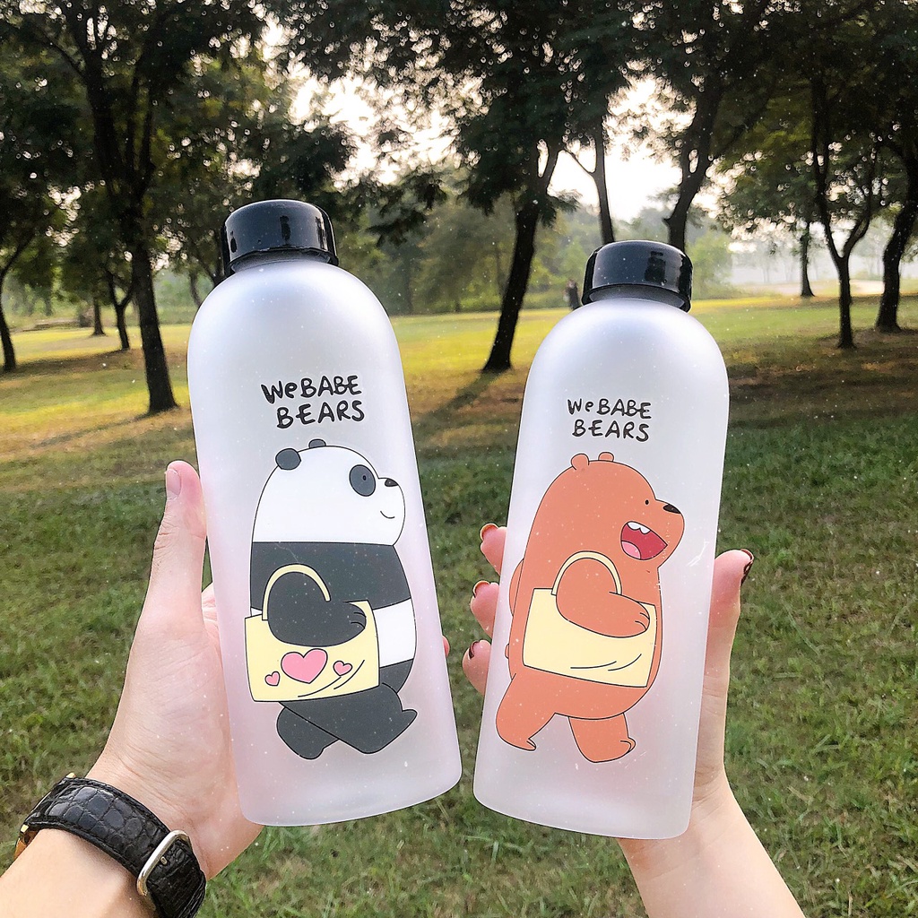 [𝑻𝒂̣̆𝒏𝒈 3 𝑳𝒊̀ 𝑿𝒊̀] Bình Nước Gấu Detox 1000 ml Chống Xước - Bình Nước Gấu Bear Đáng Yêu Kèm 7 Phụ Kiện Đa Năng MilkyPig