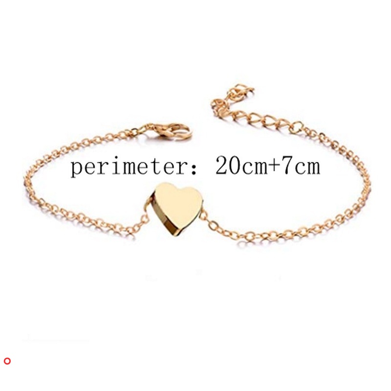 Lắc chân hai lớp mặt hình trái tim phong cách đi biển sành điệu cho nữ