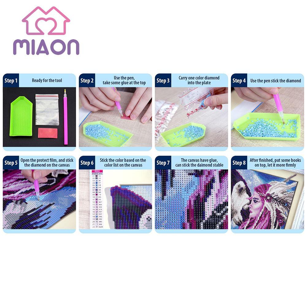 Bộ tranh đính đá 5D DIY hình con công trang trí nhà ở