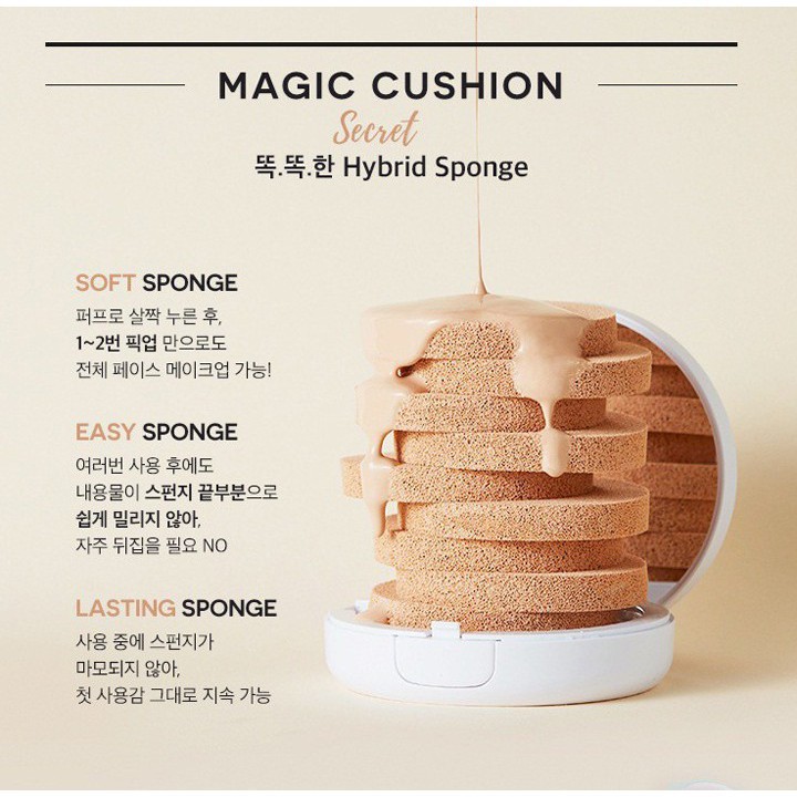 Phấn Nước FREESHIPMissha Magic Cushion Dưỡng Ẩm, Da Bóng Khỏe Tự Nhiên SPF50+ PA+++ 15g