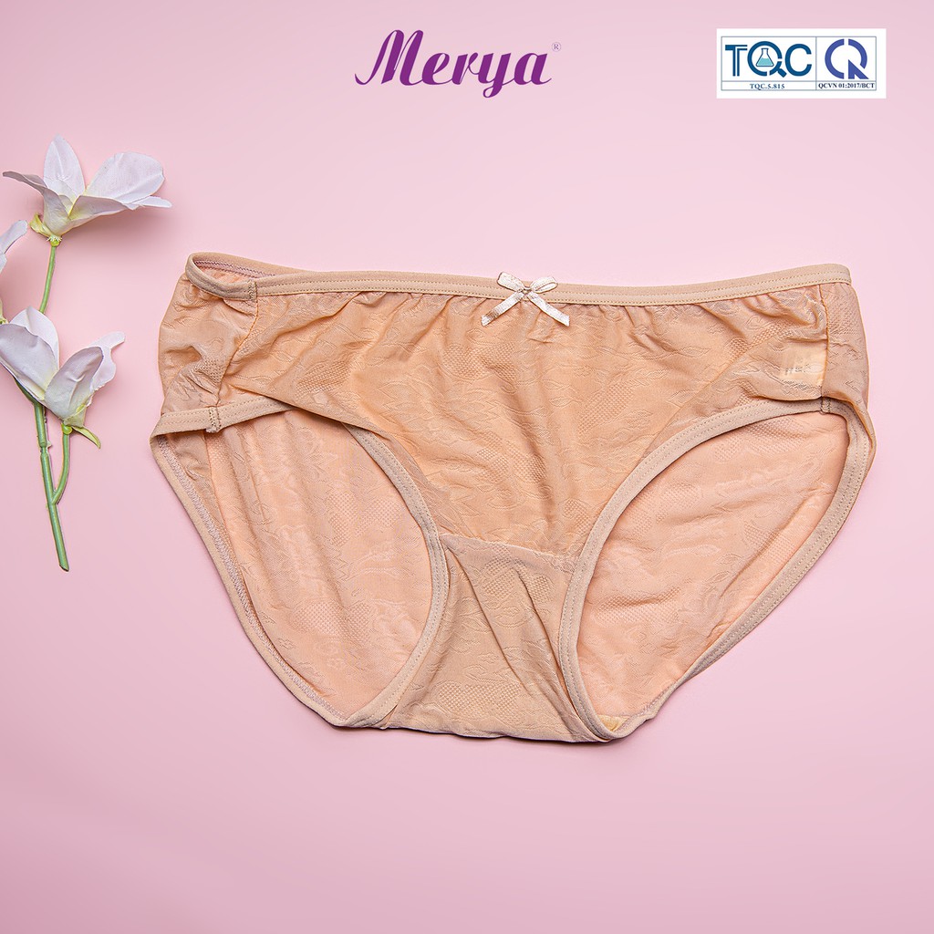Quần lót cotton nữ hoa lụa Merya B017 siêu mỏng mềm mại,viền êm ái chất lượng tốt