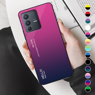 Ốp điện thoại Vivo V23 5G - Gradient edition, chất liệu kính cường lực