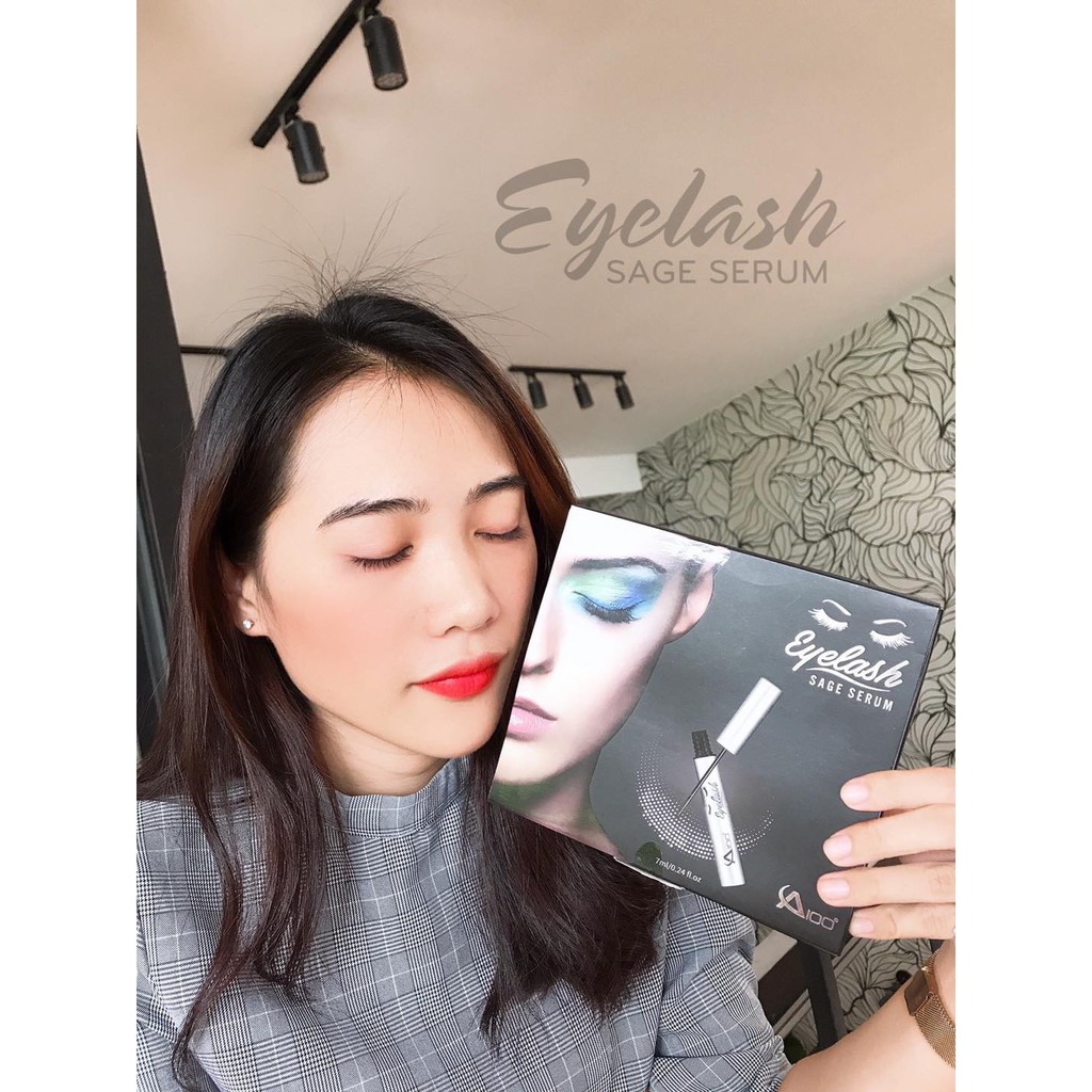 Combo 10 Hộp Dưỡng Mi Dài Sage Eyelash A100 Dung Tích 7ml - Giúp Lông Mi Dài Tự Nhiên, Kích Mọc Lông Mi, Chống Rụng Mi