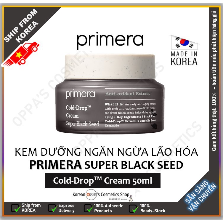 KEM DƯỠNG NGĂN NGỪA LÃO HÓA PRIMERA SUPER BLACK SEED COLD-DROP CREAM 50ml