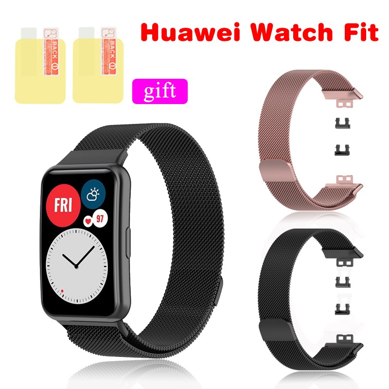 Huawei Watch Fit Dây đeo lưới kim loại chất lượng cao thay thế cho đồng hồ