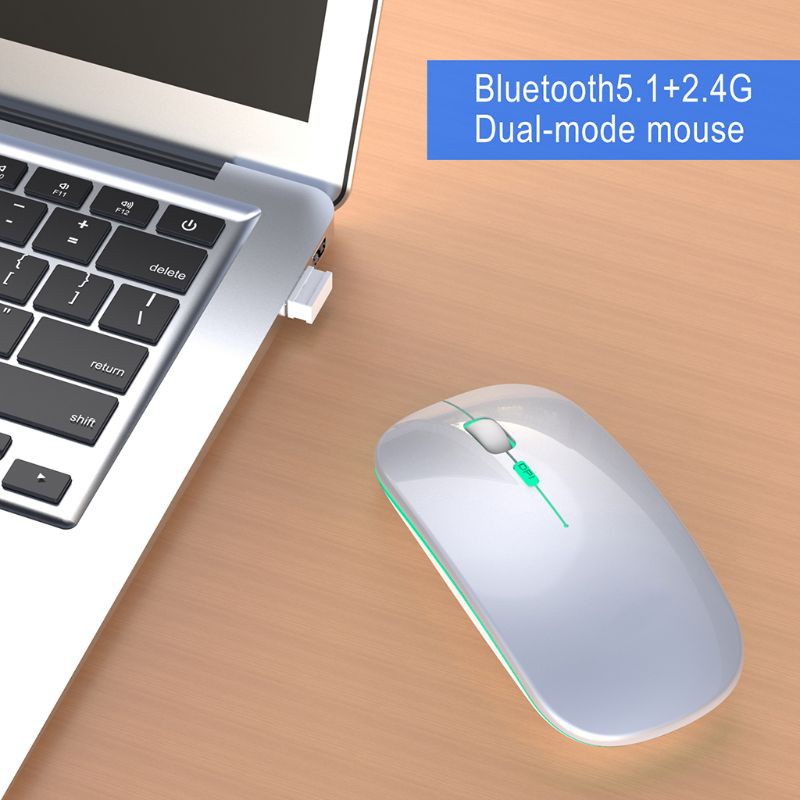 Chuột Quang Không Dây Bluetooth 5.1 2.4ghz Cho Macbook Air Xiao-Mi Macbook Pro / Hua-Wei Matebook Laptop Notebook