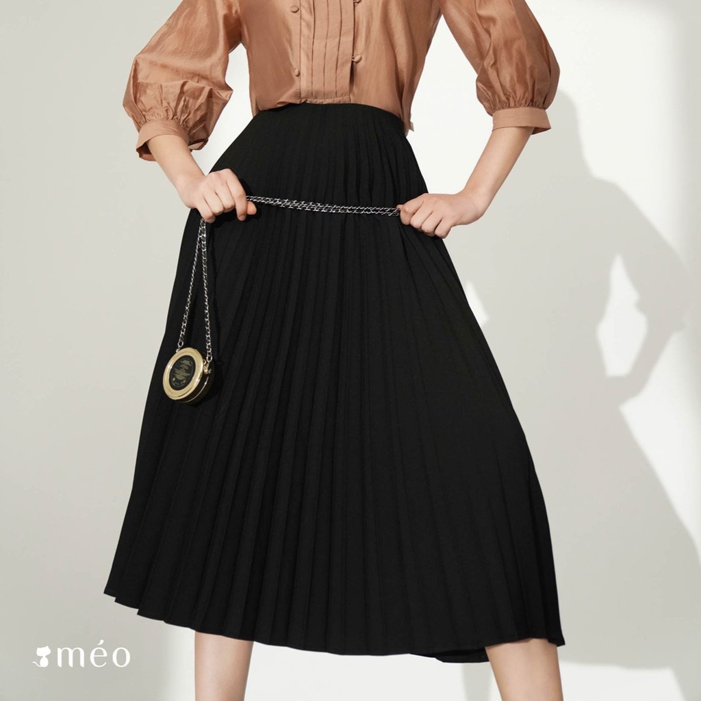 Chân Váy dài xếp ly lưng chun Lilou [MÉO SHOP] | BigBuy360 - bigbuy360.vn