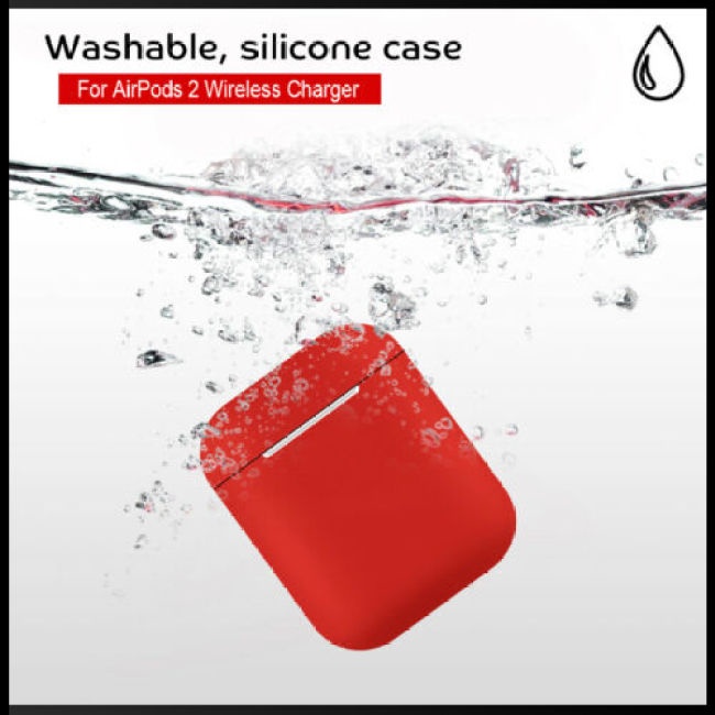Set 4 Vỏ Silicon Bảo Vệ Hộp Sạc Tai Nghe Không Dây Apple AirPods 2