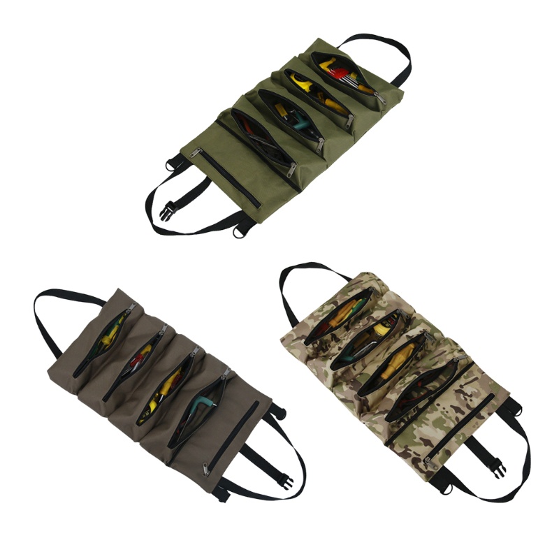 Túi Đựng Dụng Cụ Đa Năng Bằng Vải Oxford Chất Lượng Cao Có Khóa Kéo Gồm 3 Màu