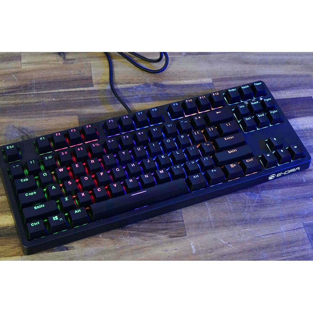 Bàn phím cơ E-Dra EK387 Blue/Brown/Red Switch Siêu Bảo Hành 24 tháng