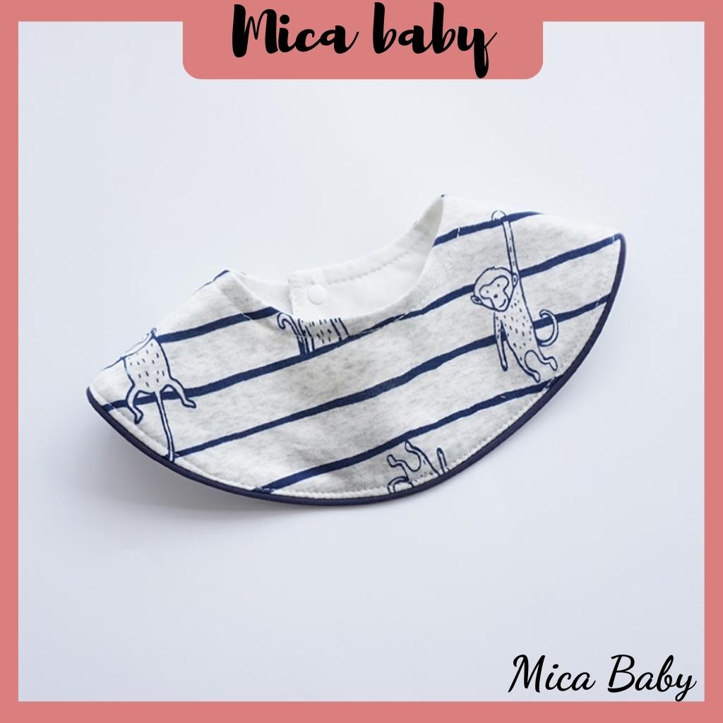 Yếm cổ tròn ăn dặm hình thú đáng yêu cho bé Mica baby