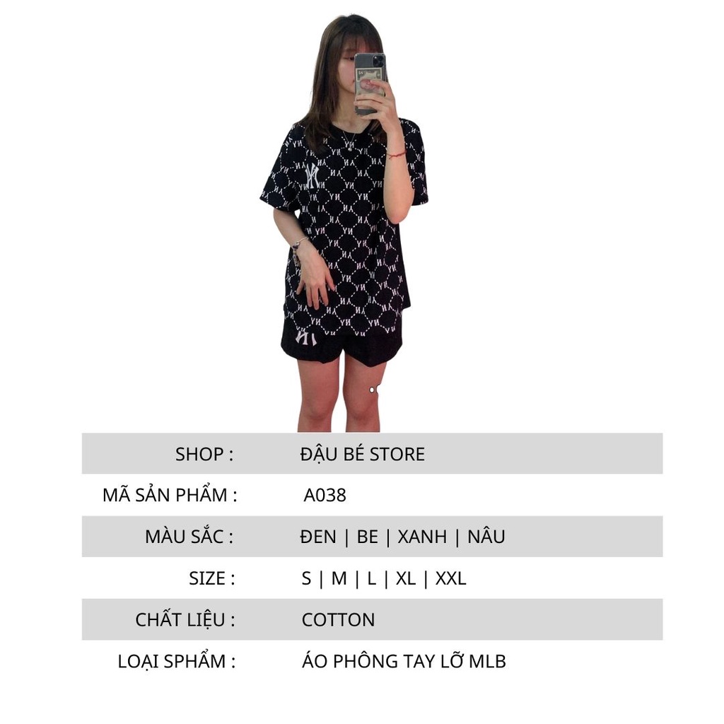 Bộ Quần Áo Thun Nam Nữ Tay Ngắn Cổ Tròn Ml.B Thời Trang Cá Tính - Áo Phông Unisex Ny Form Rộng Năng Động - Daube - A038