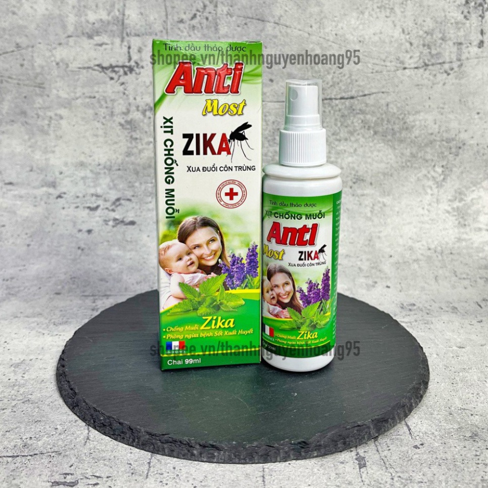 Xịt chống muỗi ANTI MOST ZIKA, xua đuổi côn trùng, tránh muỗi đốt cho bé yêu- chai 99ml [CHÍNH HÃNG] _MINH QUÂN2