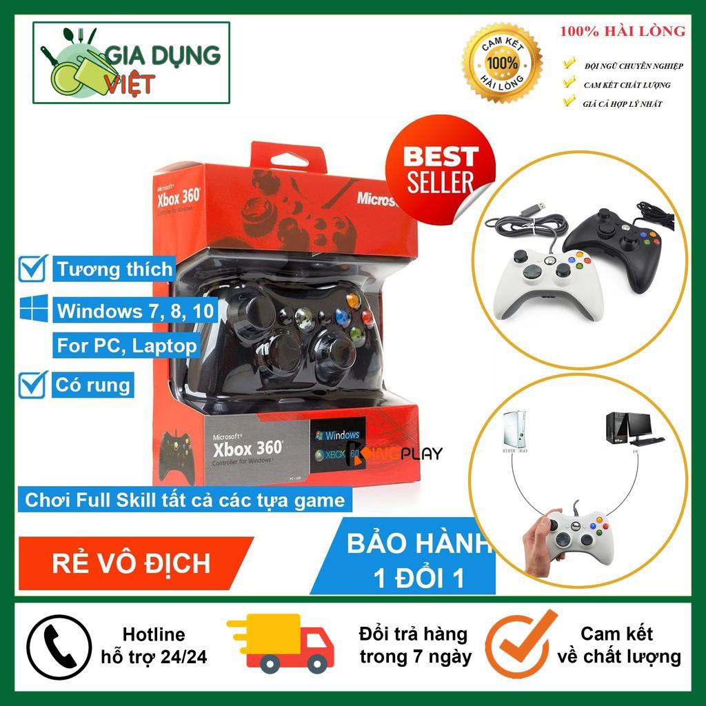 ⭐️FREESHIP⭐️Tay Cầm Chơi Game Xbox 360 Đầu Cắm USB, Hỗ Trợ Tất Cả Các Loại Game Tay Cầm, Hỗ Trợ Pc, Laptop...