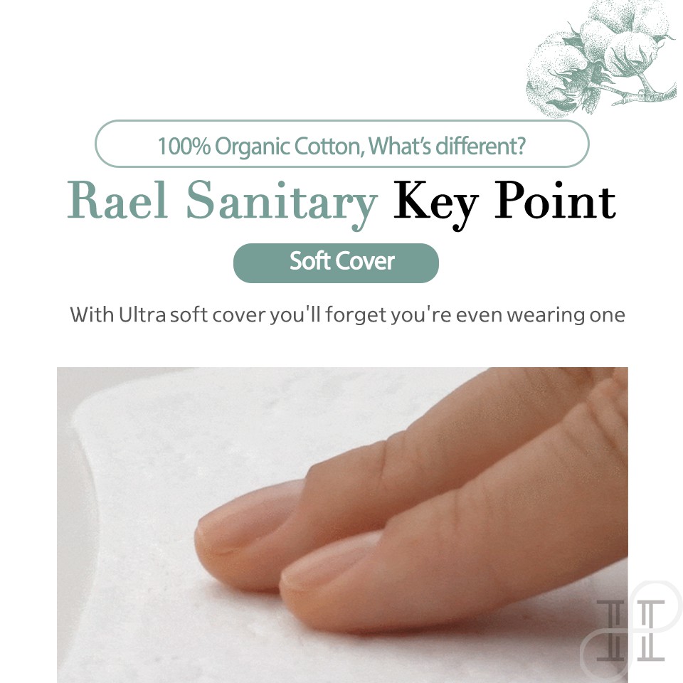 Miếng Đệm Cotton Hữu Cơ Hữu Cơ Siêu Mỏng Rael