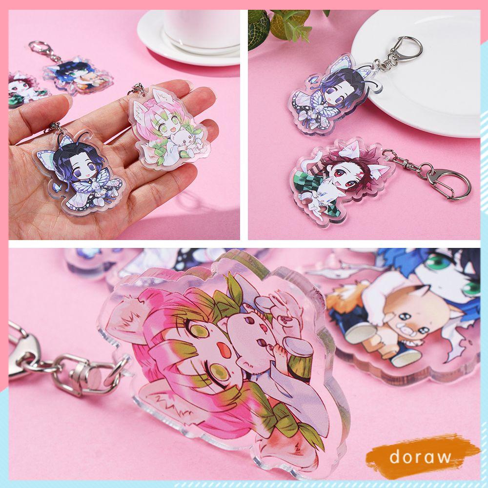 Móc khóa acrylic hình nhân vật anime Ghost Slayer Shinobu đáng yêu