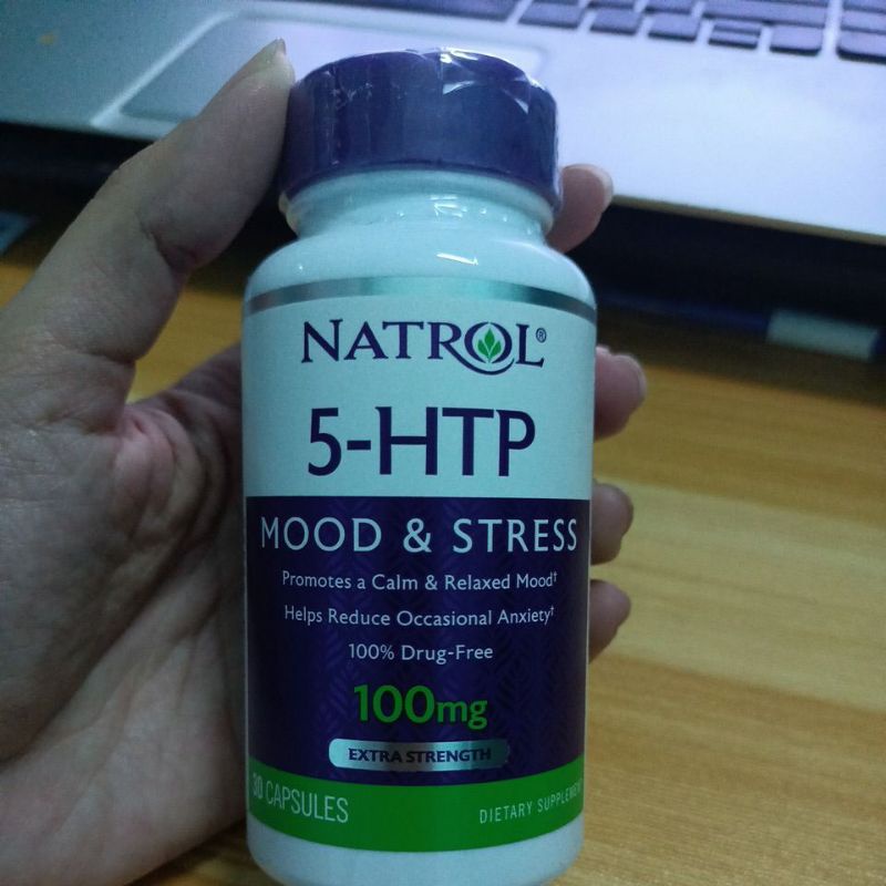 Viên uống giảm stress và tạo hưng phấn Natrol 5-HTP Plus 100mg - 200mg của Mỹ
