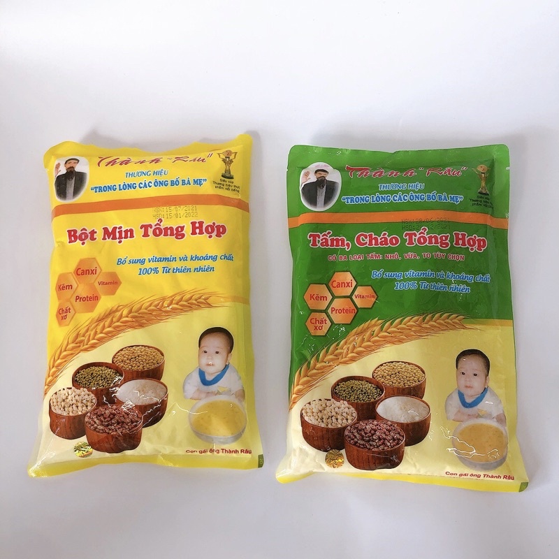 Bột gạo mịn, gạo hạt vỡ Thành Râu cho bé ăn dặm, nấu bột ngọt, bột mặn cho bé