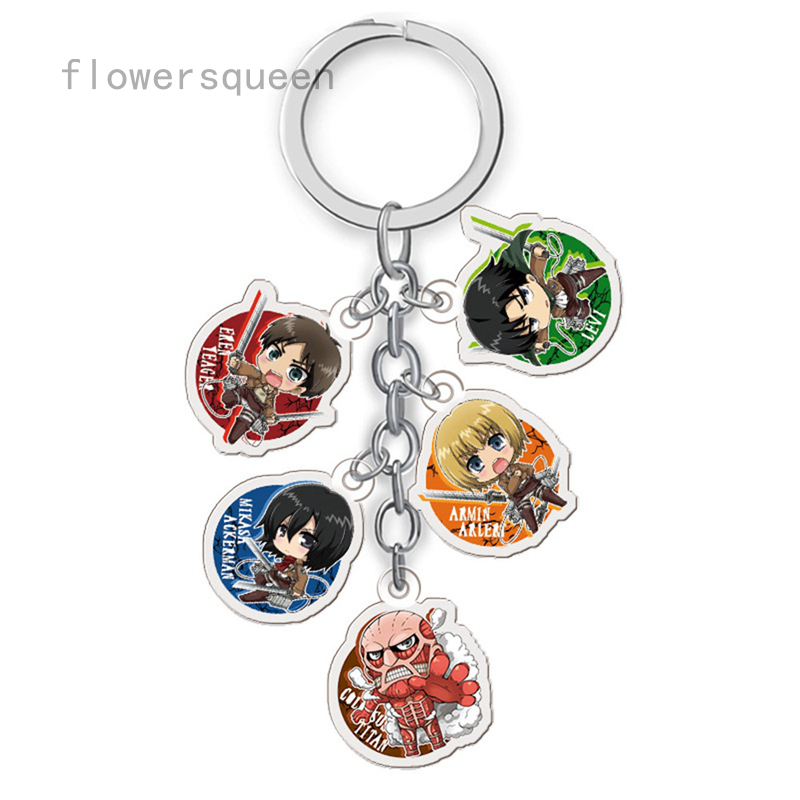 flowersqueen Móc Khóa Kim Loại Phong Cách Phim Attack On Titan