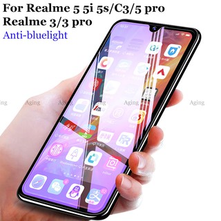 Kính Cường Lực 9H Bảo Vệ Toàn Màn Hình Chống Ánh Sáng Xanh Cho Oppo Realme 3 3 Pro Realme5 5S 5I Realme C3 5 Pro
