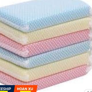 Bộ 3 mút lưới rửa chén tạo bọt kháng khuẩn