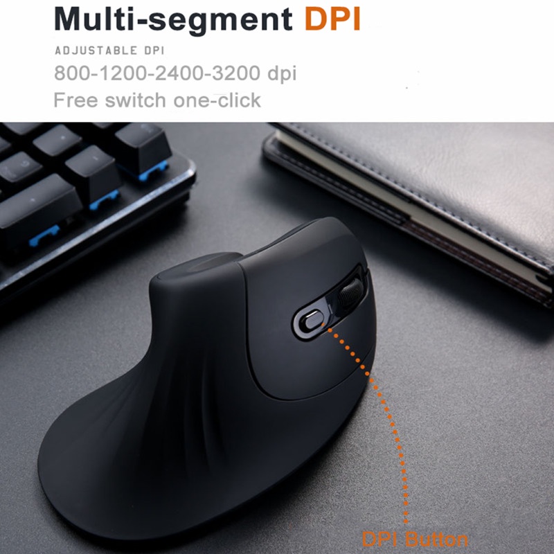 Elec Space Mới Chuột Quang Không Dây 2.4g 6 Nút 3200 dpi Dùng Để Chơi Game