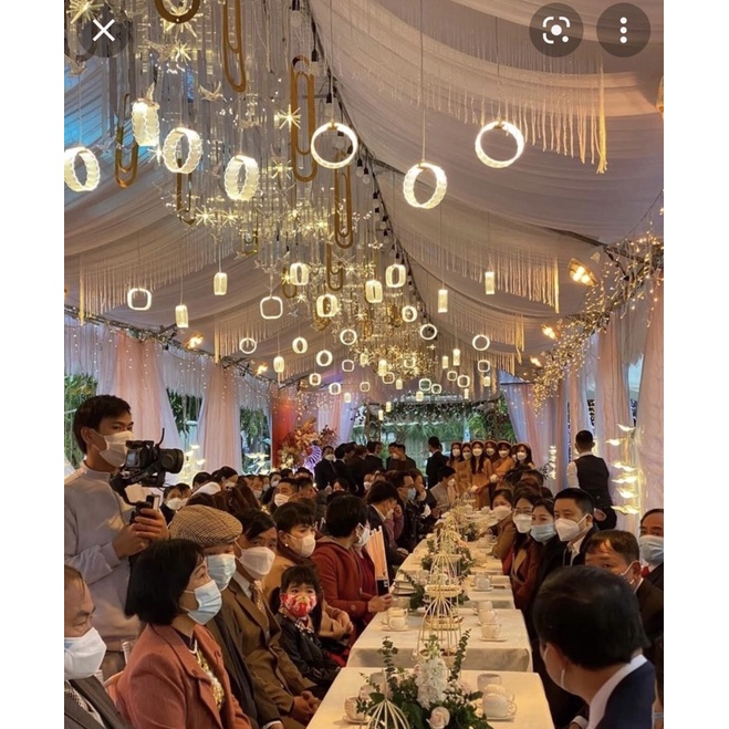 Đèn led thả trang trí sư kiện ,đám cưới -Meca vuông và tròn , quả dâu Tây , chuông gió, chim Hải âu