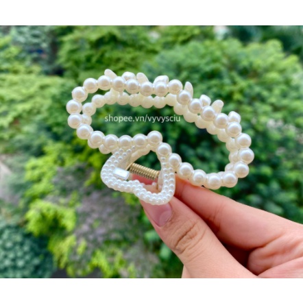 Kẹp tóc nữ đính hạt trai phong cách Hàn Quốc  xinh tươi