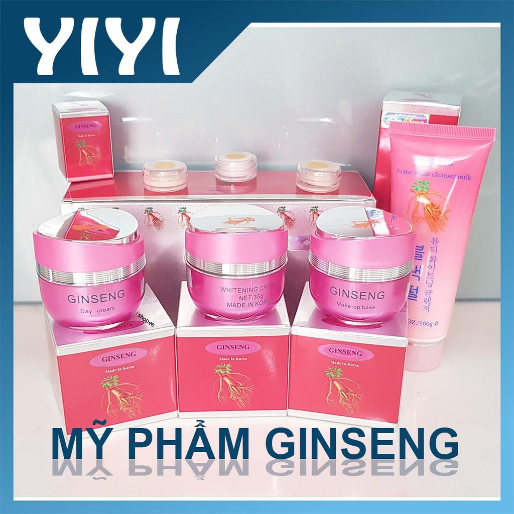 Bộ mỹ phẩm Ginseng, Kem làm mờ nám dưỡng trắng da chiết xuất từ nhân sâm Hàn Quốc, mỹ phẩm Ginseng.