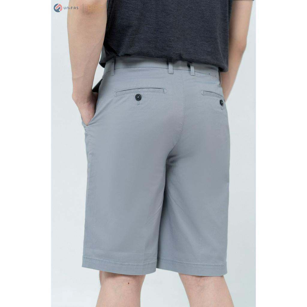 Quần sooc nam khaki DGC - SQSBC01M ngang gối chất liệu cotton, kiểu dáng basic, thoải mái, năng động