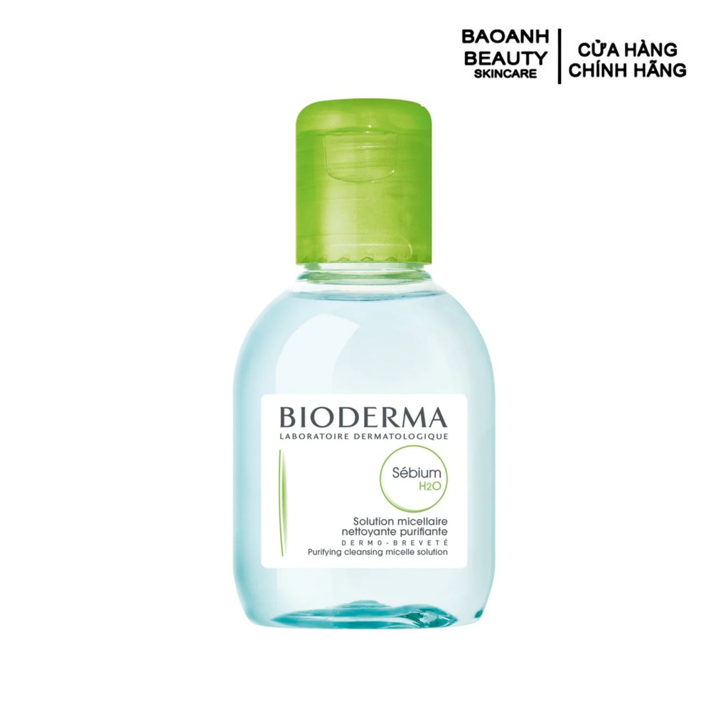 Dung dịch làm sạch và tẩy trang công nghệ Micellar Bioderma Sebium H2O 100ml dành cho da hỗn hợp,da dầu da mụn mã 6935.