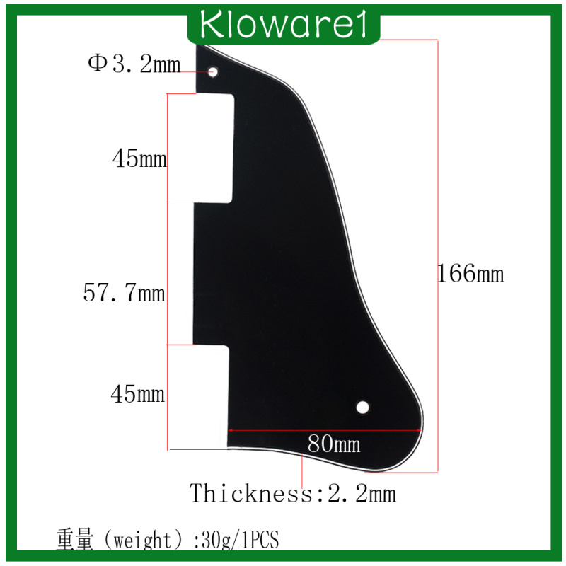 [KLOWARE1]Finest 3 Ply PVC Guitar Anti-Scratch Plate Guard for ES-335 Electric Guitar